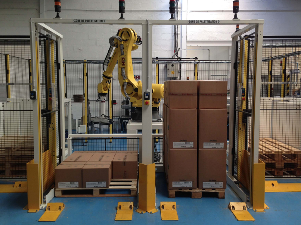 industrial palletizing robotics integration 